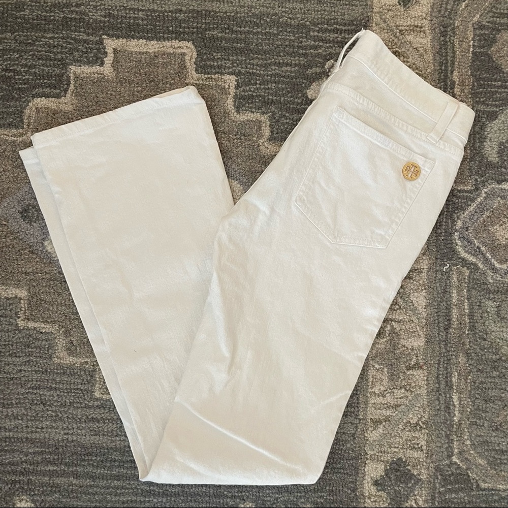Tory Burch White Denim Bootcut Jeans size 27